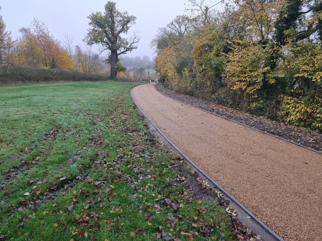 This is a large driveway which has just had a tar and chip driveway installed on by Whitstable Driveways