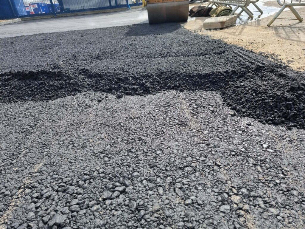 This is tarmac being laid by Whitstable Driveways